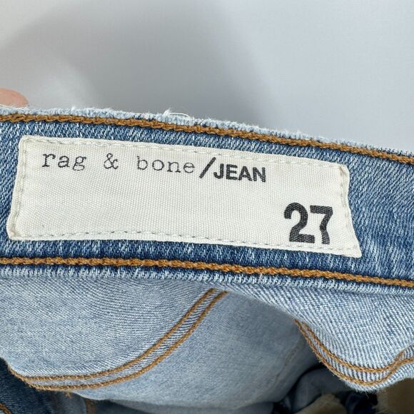 RAG & BONE Ankle Skinny Distressed Destroyed Knee Jeans Size 27 - Picture 6 of 7